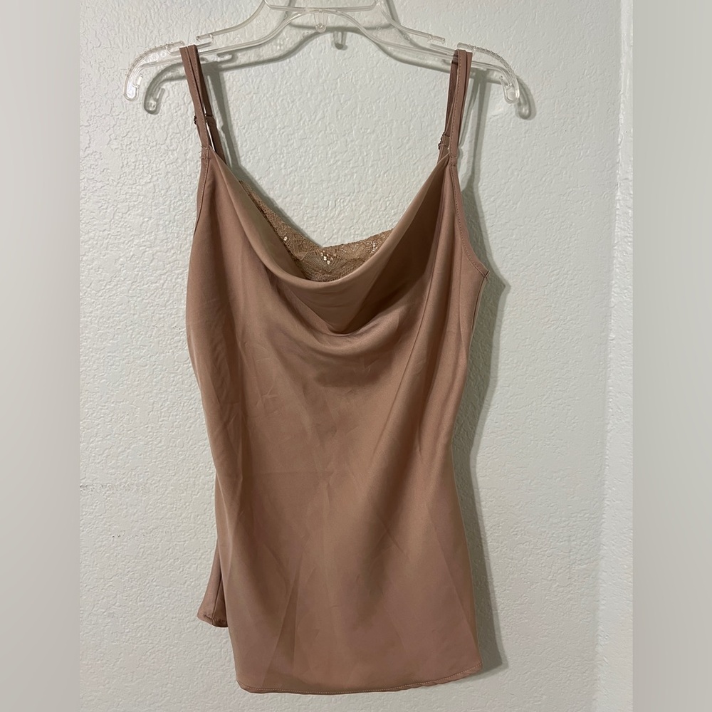 Fashion Nova Tan Cowl Neck Camisole